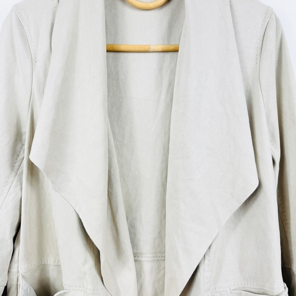 Max Studio faux suede shawl collar open thin spring jacket - Picture 6 of 8